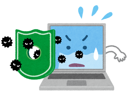 コンピューターのシステムやソフトウェアの抜け道を利用して、危害を与えようとしているイラスト